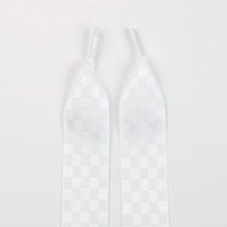 2 Pairs Blocks Satin Ribbon Shoelaces : 1" Wide Flat Colorful Shoe Laces for Women Men - 47 inch / 120CM