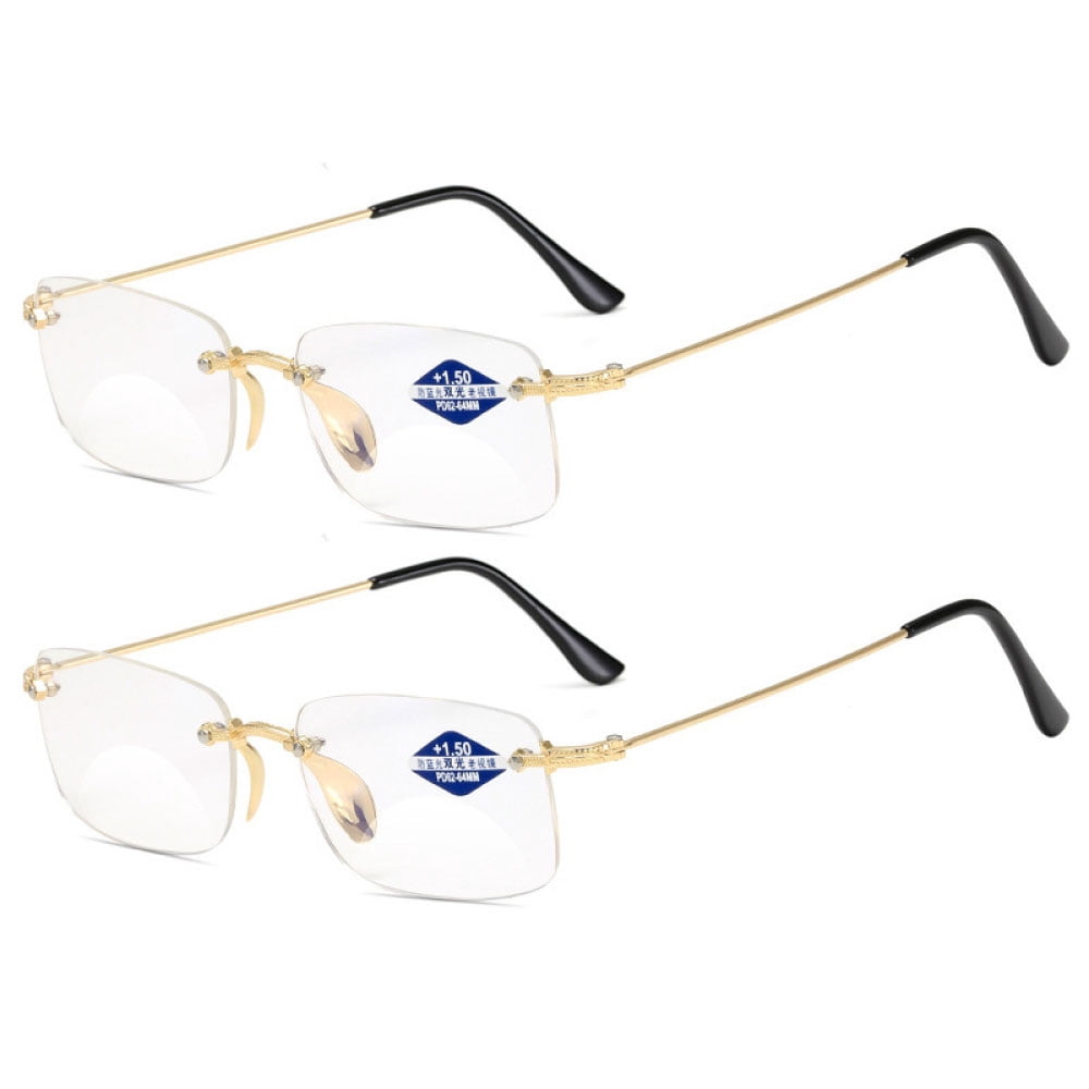 The Buddy Bifocal Readers - Retro Square Glasses With Tinted Lenses, UV400, 1.50 Strength - View #8