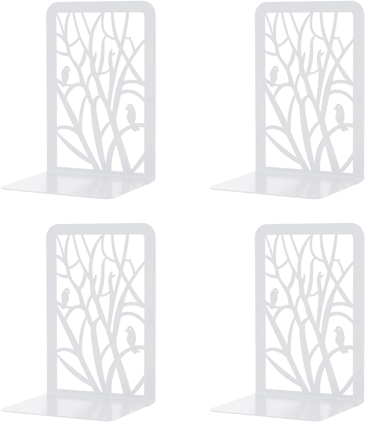 2 Pairs Book Ends, MSDADA Desk Bookends Heavy Duty, Book Ends Holder