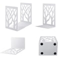 thumbnail image 1 of 2 Pairs Book Ends, MSDADA Desk Bookends Heavy Duty, Book Ends Holder for Shelves, Metal Bookends for Office&School, Book Shelf Holder Home Decorative, Bookend Supports, Book Stoppers(White), 1 of 7