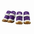 thumbnail image 1 of 2 Pairs Breathable Dog Boots For Small Dogs, Anti-Slip Paw Protector Shoes, Heat Resistant Puppy Booties For Hot Pavement Daily Walking. Purple, 1 of 6