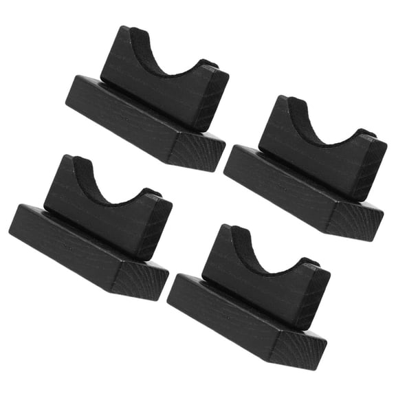 MLINS 2 Pairs Horizontal Baseball Bat Display Racks Wood Stands Organizer Solid Wooden Bases