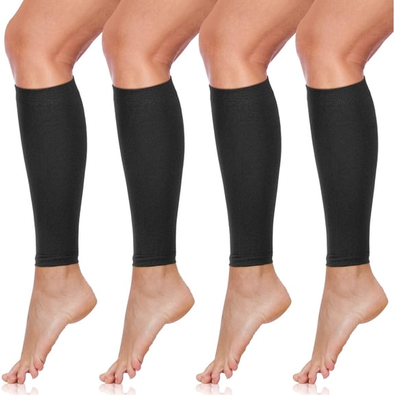 2 Pairs Calf Compression Sleeve Leg Compression Sock Calf and Shin Support Relieve Calf Pain for Men Women Running, Hiking, Cycling, Sports
