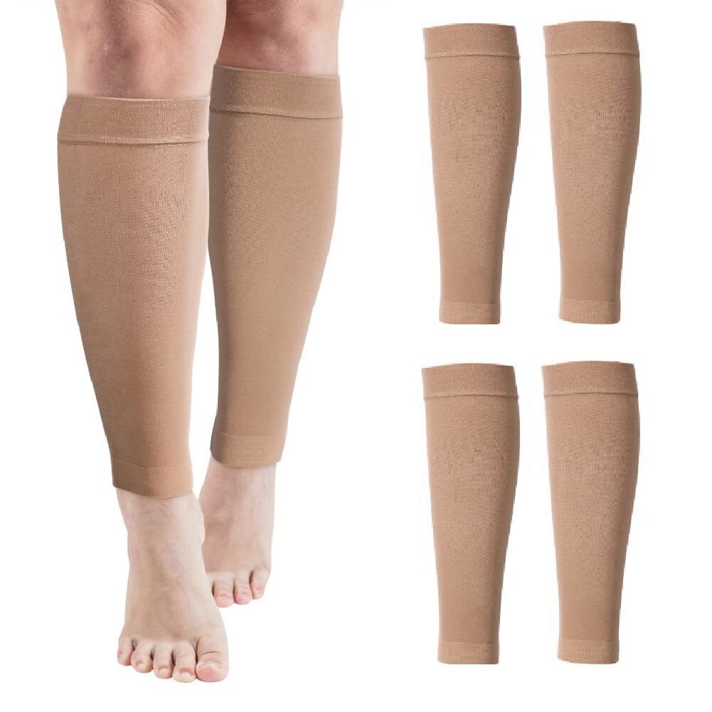 2 Pairs Calf Compression Sleeves Calf Brace Support Calf Sleeve Wrap