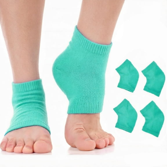 2 Pairs Callus Removal Gel Moisturizing Sock for Women Cracked and Dry Heels