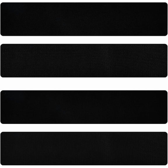 2 Pairs Car License Plate Adhesive Black License Plate Stickers Rectangle 19.7 x 3.9 Inch Nylon Polyester Weatherproof Frameless