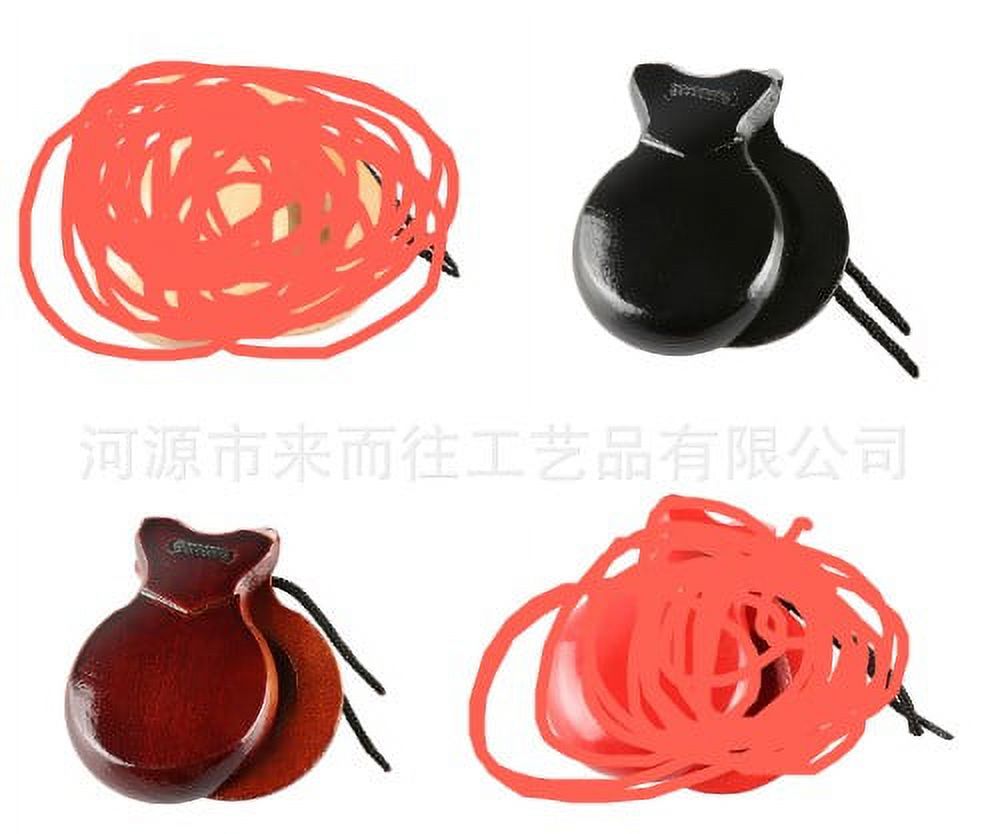 2 Pairs Wooden Spanish Finger Handheld