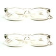 thumbnail image 1 of 2 Pairs Casual Fashion Rectangular Reading Glasses - Stylish Simple Readers Magnification +2.50, 1 of 4