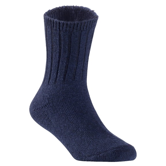 2 Pairs Children's Durable, Stretchable, Thick & Warm Wool Crew Socks. Perfect as Winter Snow Sock and All Seasons FS01 Size 2Y-4YNavy