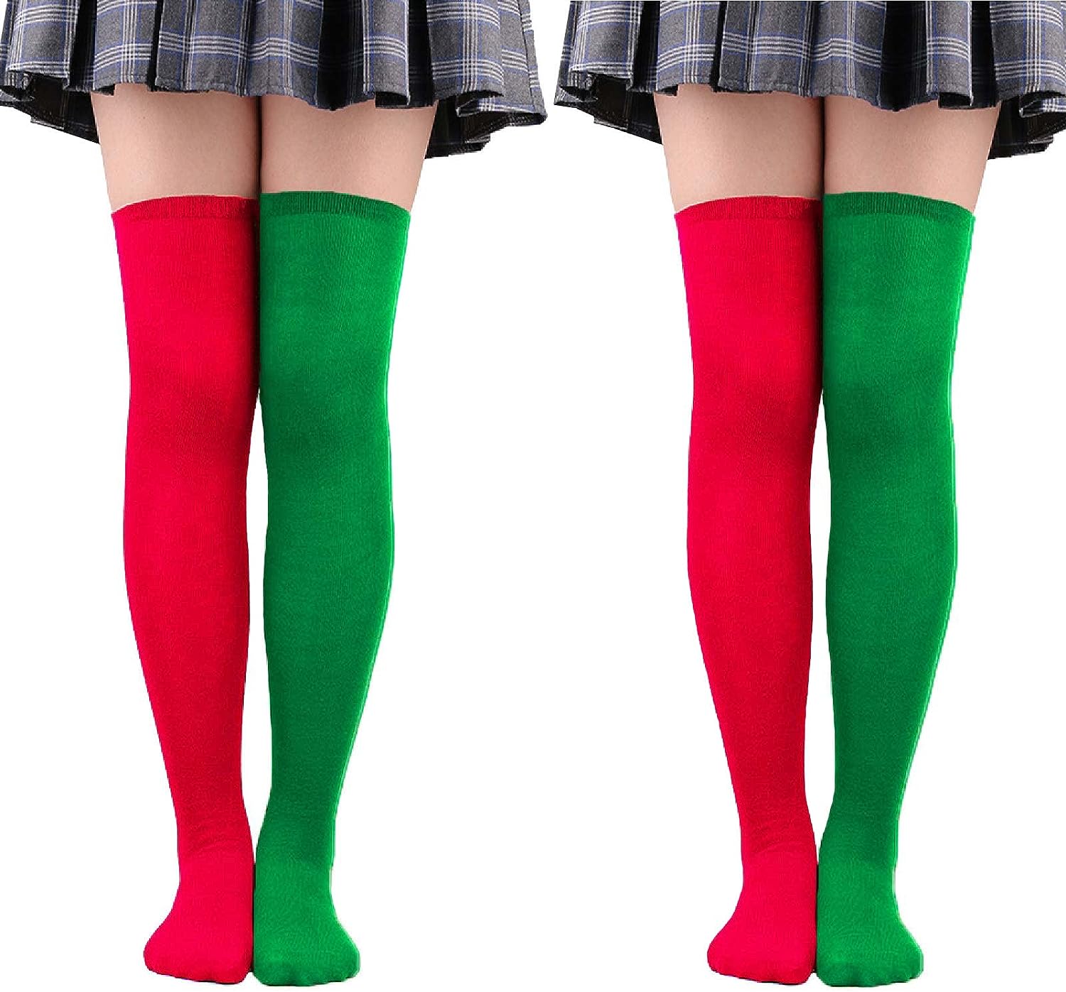 2 Pairs Christmas Knee Socks