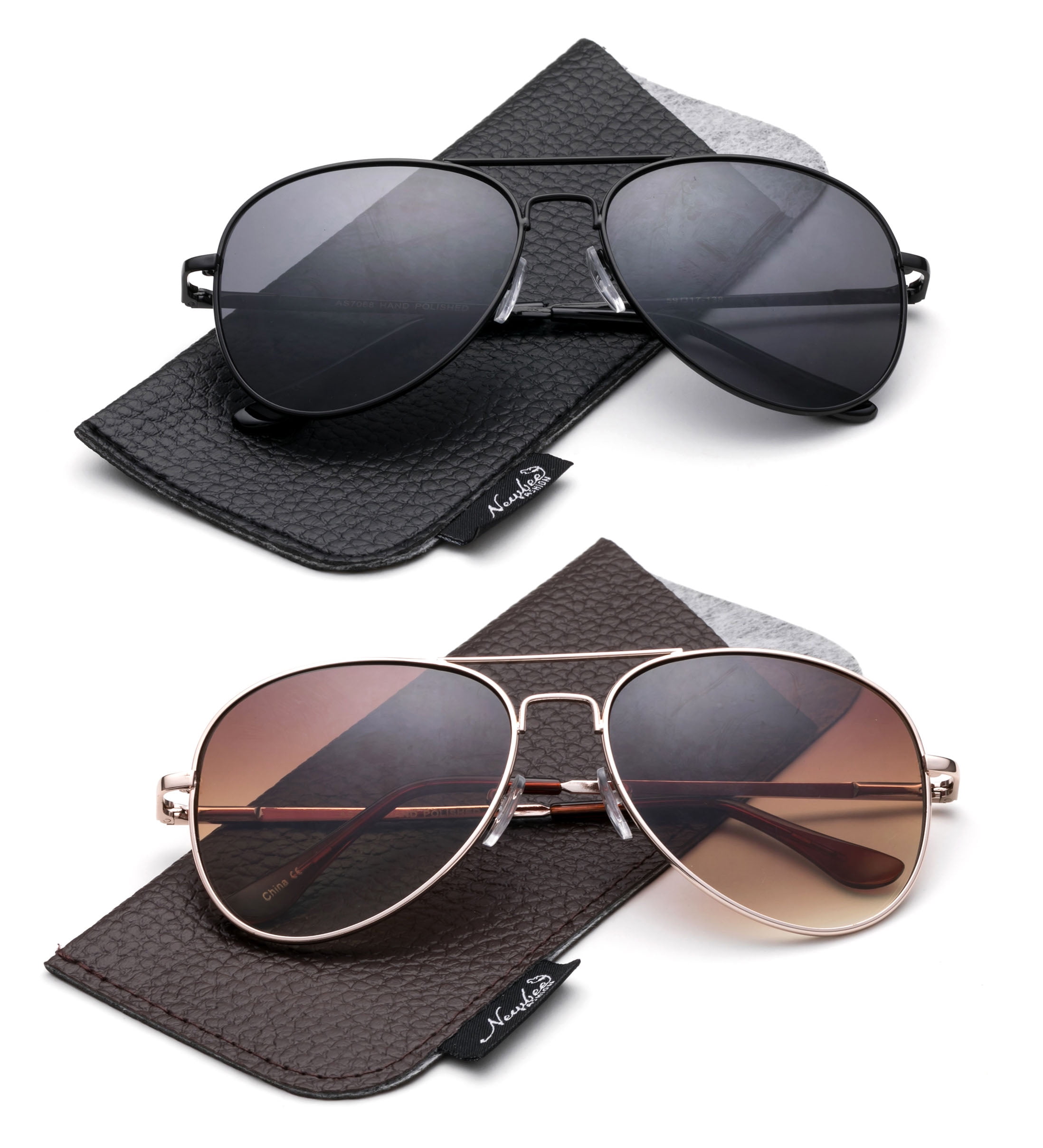 Classic Aviator Sunglasses for Men Metal Frame with Soft  display picture 1