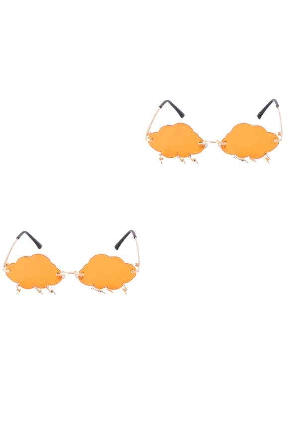 Fashionable Cloud Sunglasses Stylish Orange Perfect Eye Protection