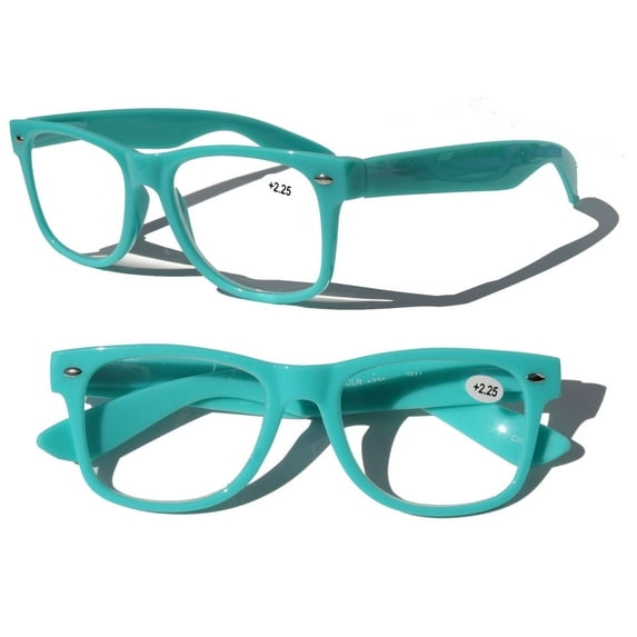 2 Pairs Colorful Reading Glasses - Comfortable Stylish Simple Readers Magnification