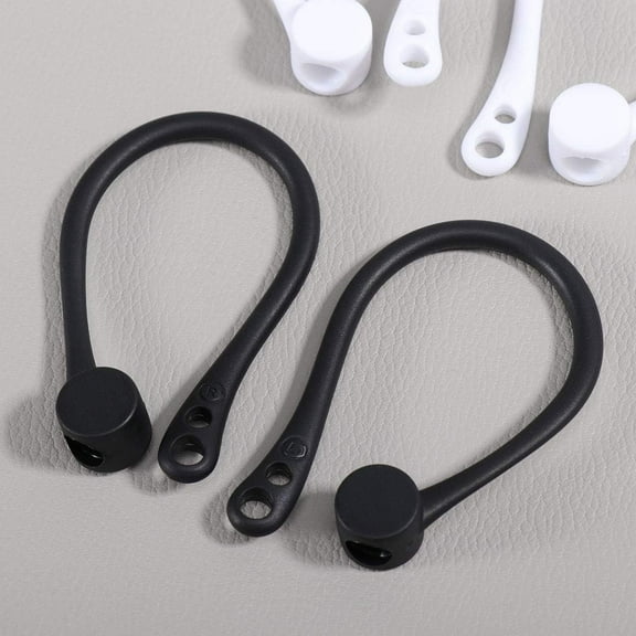 2 Pairs Comfortable Earphone Ear Hooks Silicone Earbuds Covers Anti Holders Compatible with AirPods for Running Jogging Cycling