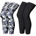 thumbnail image 1 of 2 Pairs Compression Leg Sleeve Full Length Leg Sleeves Sports Cycling Leg Sleeves for Men Women, Running, Basketball, 1 of 6