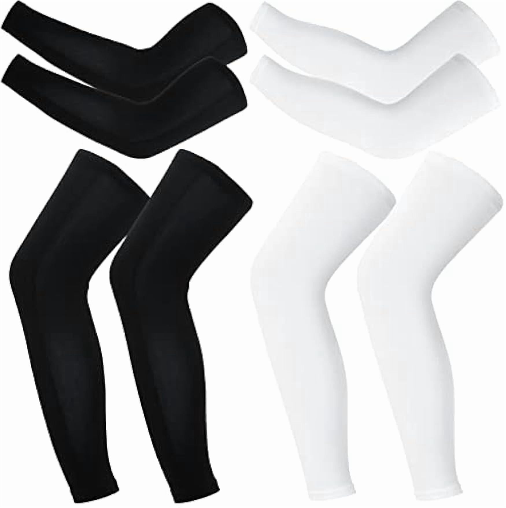 2 Pairs Compression Leg Sleeves Full Leg Compression Sleeve UV ...