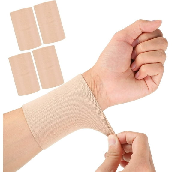 2 Pairs Compression Wrist Sleeve Compression Wrist Brace Wrist Supports Wrist Wraps, Elastic Wristbands for Men Women Tennis, Tendonitis, Carpal Tunnel