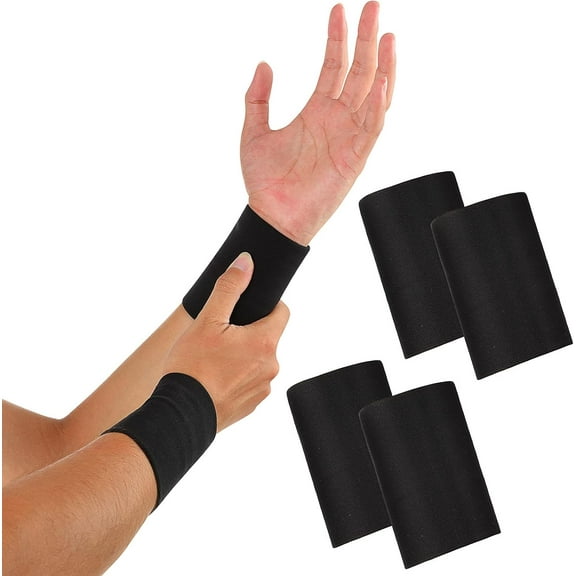 2 Pairs Compression Wrist Sleeve Compression Wrist Brace Wrist Supports Wrist Wraps Elastic Wristbands for Men and Women Tennis, Tendonitis, Carpal Tunnel