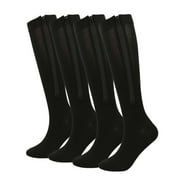 2 Pairs Copper Zipper Compression Socks 15-20mmgh-Calf Knee High Open Toe Support Stocking Compression Stocking