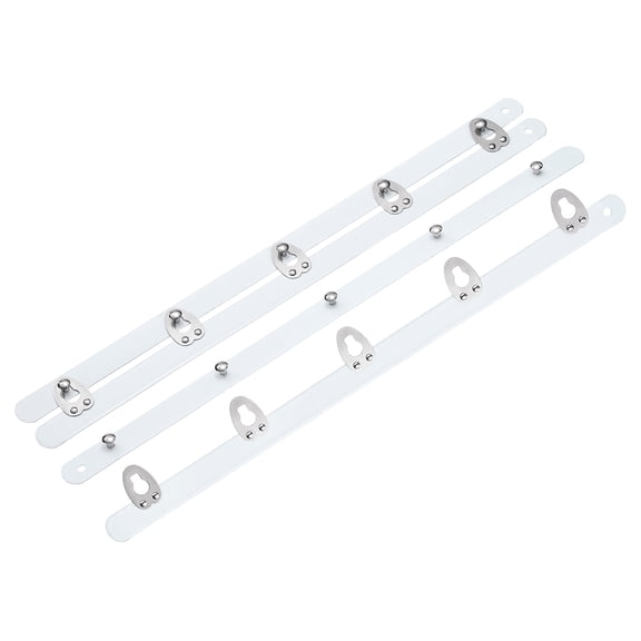 2 Pairs Corset Busk, 11.4" Metal Spring Steel Boning Support with 5 Buttons 0.5 Width