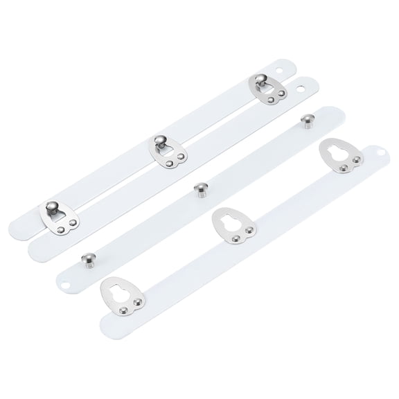 2 Pairs Corset Busk, 7.5" Metal Spring Steel Boning Support with 4 Buttons 0.5 Width