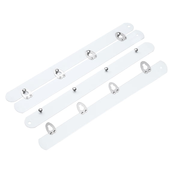 2 Pairs Corset Busk, 9" Metal Spring Steel Boning Support with 4 Buttons 0.8 Width