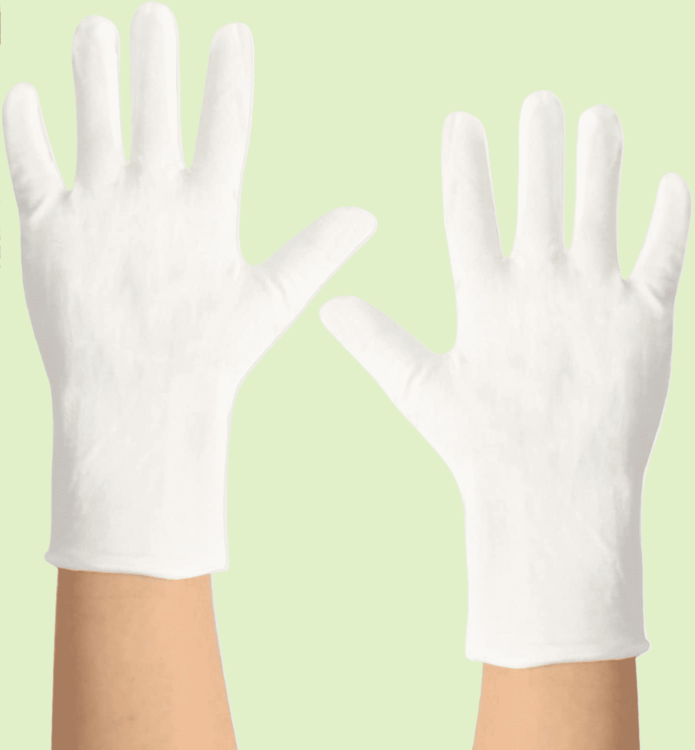 2 Pairs Cotton Gloves, Premium Moisturizing SPA Gloves, 100% Cotton, 23cm/9 Inch, Washable (2 Pairs)