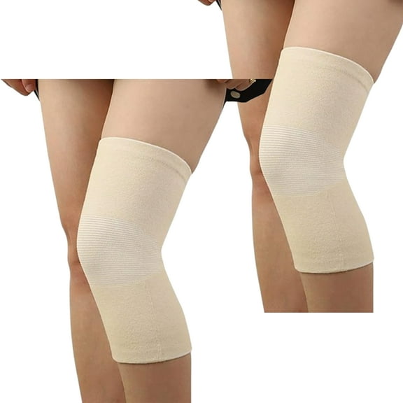 2 Pairs Cotton-Infused Knee Sleeves for Maximum Support & Pain Relief, Breathable Compression Brace for Sports & Daily Use