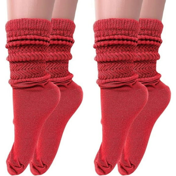 2 Pairs Cotton Lightweight Slouch Socks for Women Shoe Size 5 to 10 - Flower