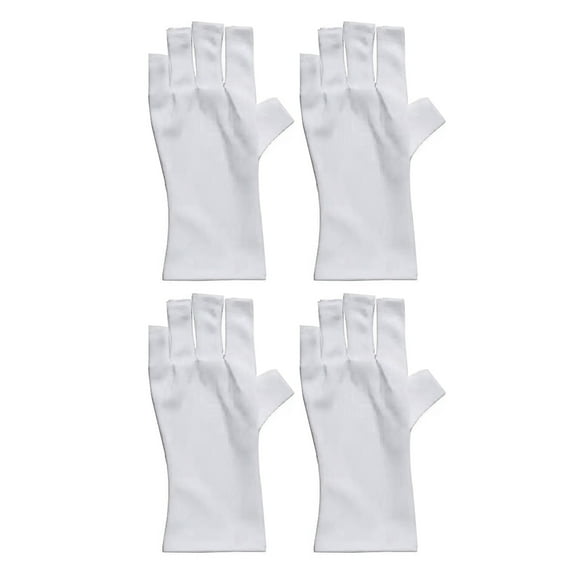 2 Pairs Cotton Moisturizing Gloves for Dry Hands Fingerless Soothing Hydrating Touchscreen Gloves for Spa Men Women