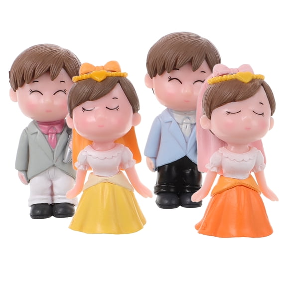 WRISTBIQUE 2Pairs Multifunctional Couple Figure Cake Accessory for Wedding Cake Decor and Centerpieces