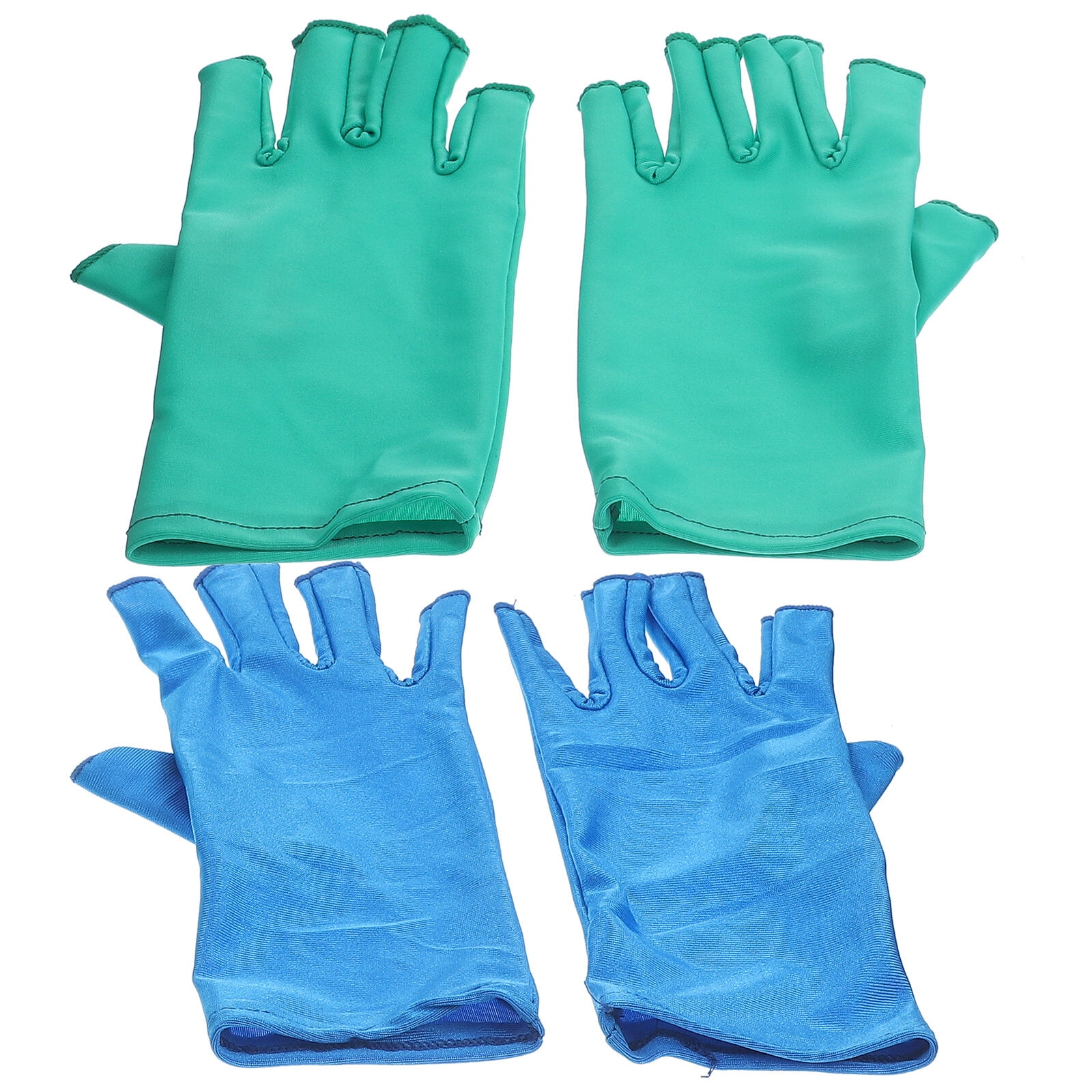 2 Pairs Crochet Hooks Work Gloves Craft Knitting Hand Sewing Elastic