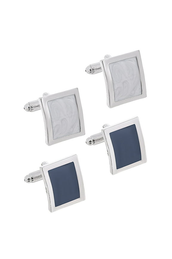 2 Pairs Cufflinks for Men Tone Cufflinks Classic Shirt Suit Cufflinks for Men