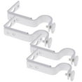thumbnail image 1 of NIAIZEK Heavy Duty Adjustable White Iron Alloy Curtain Rod Bracket Set Wall Support for Home Window Drapery, 1 of 1