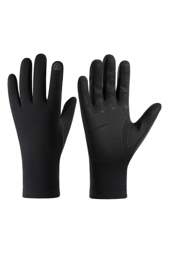 2 Pairs Windproof Thermal Cycling Gloves - Touch Screen Anti-Slip Bike Gloves, Warm Fleece Lined for Winter Riding & Outdoor Sports