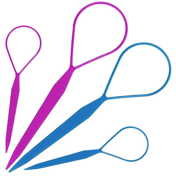2 Pairs DISEN Hair Tail Tools, Hair Braid Accessories,French Braid Tool Loop for Hair Styling, 2 pcs, 2 Colors