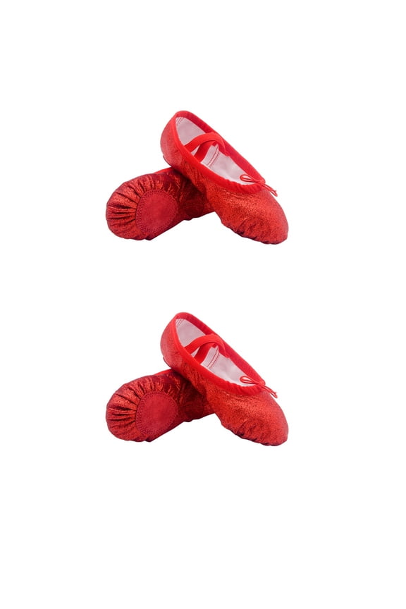 2 Pairs Dance Shoes Dancing Kids Track Sneaker Slippers for Bell Pocket Child Toddler