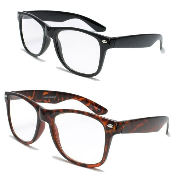 2 Pairs Deluxe Reading Glasses - Comfortable Stylish Simple Readers Magnification