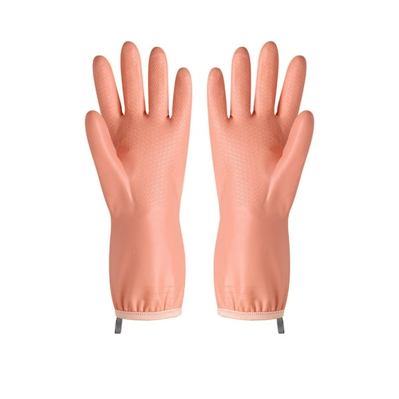 2 Pairs Dishwashing Cleaning Gloves, Non-Slip Reusable Kitchen Rubber Gloves, Gardening & Pet Care Cleaning Gloves