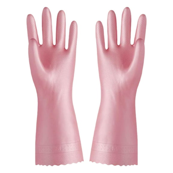 2 Pairs Dishwashing Cleaning Gloves, Non-Slip Reusable Kitchen Rubber Gloves, Gardening & Pet Care Cleaning Gloves