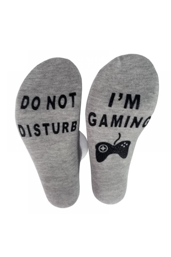 2 Pairs Do Not Disturb I'm Gaming Socks, Gaming Sock Funny Novelty Gifts for Teen Boys Mens Gamer Kids Sons Husbands Dad Father