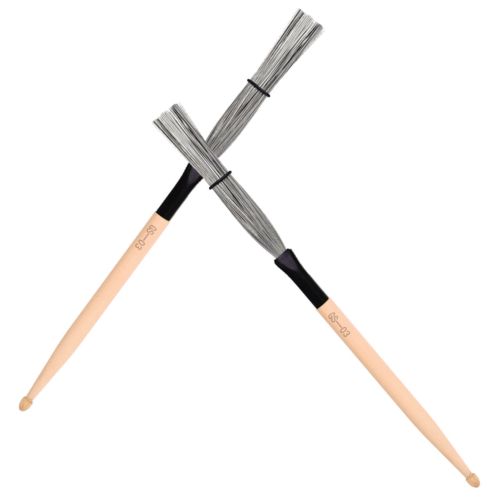 2 Pairs Double Head Drum Brush for Drummer Playing Percussion