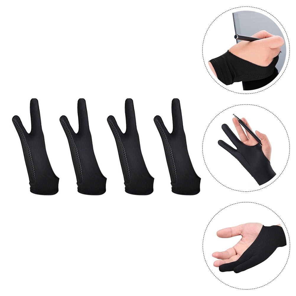 2 Pairs Drawing Glove Artist Glove Tablet Digital Art Glove Twofinger