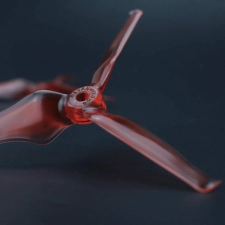 2 Pairs EMAX AVAN 5x4.3 3-Blade Propellers 2 CW + 2 CCW (Clear / Red / Black)