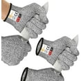 thumbnail image 1 of 2 Pairs Evridwear Cut Resistant Gloves with Silicone Grip Dots ( Gray+Gray,M), 1 of 13