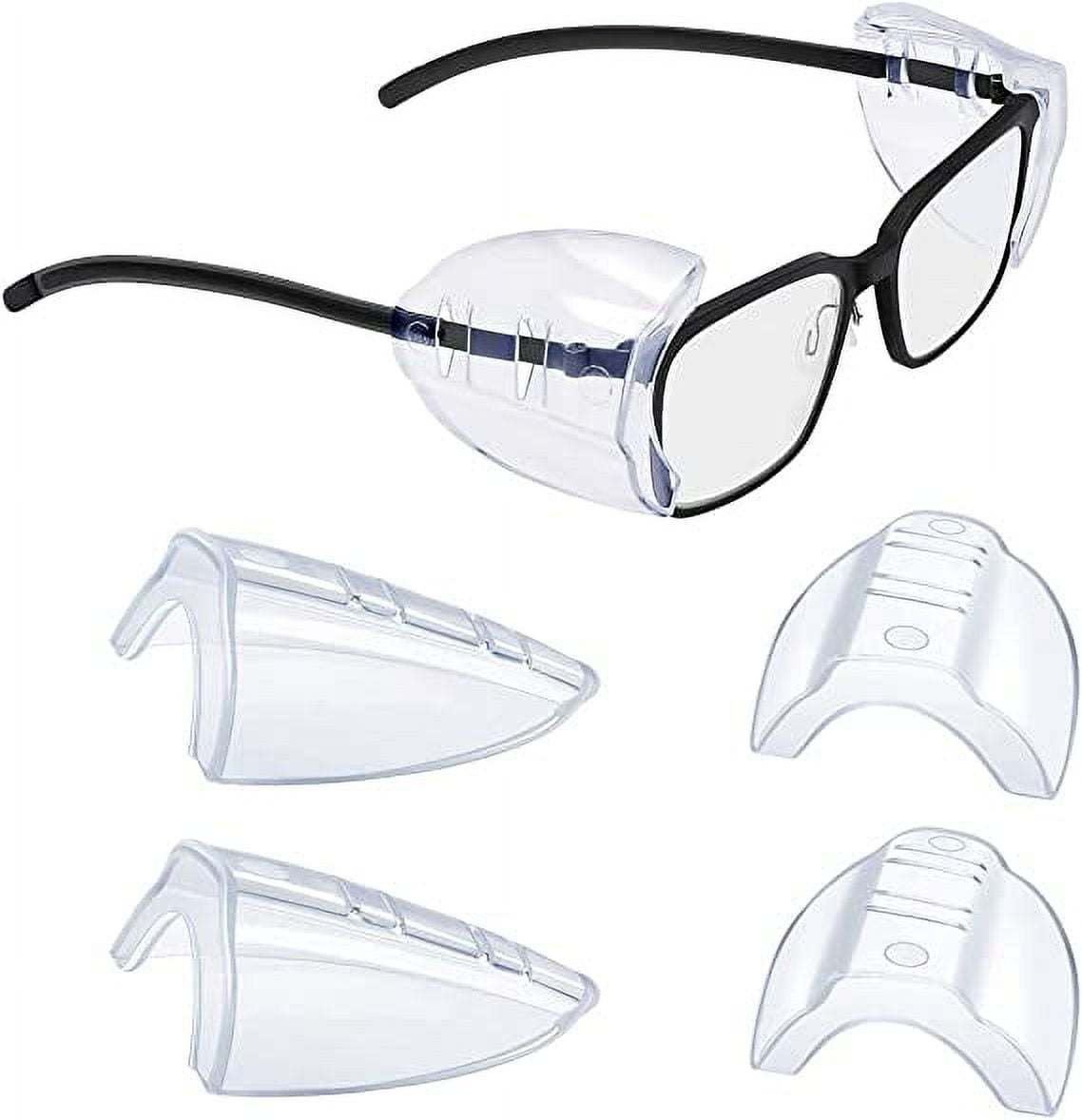 2 Pairs Eye Glasses Side Shields, Flexible Slip on Side Shields for