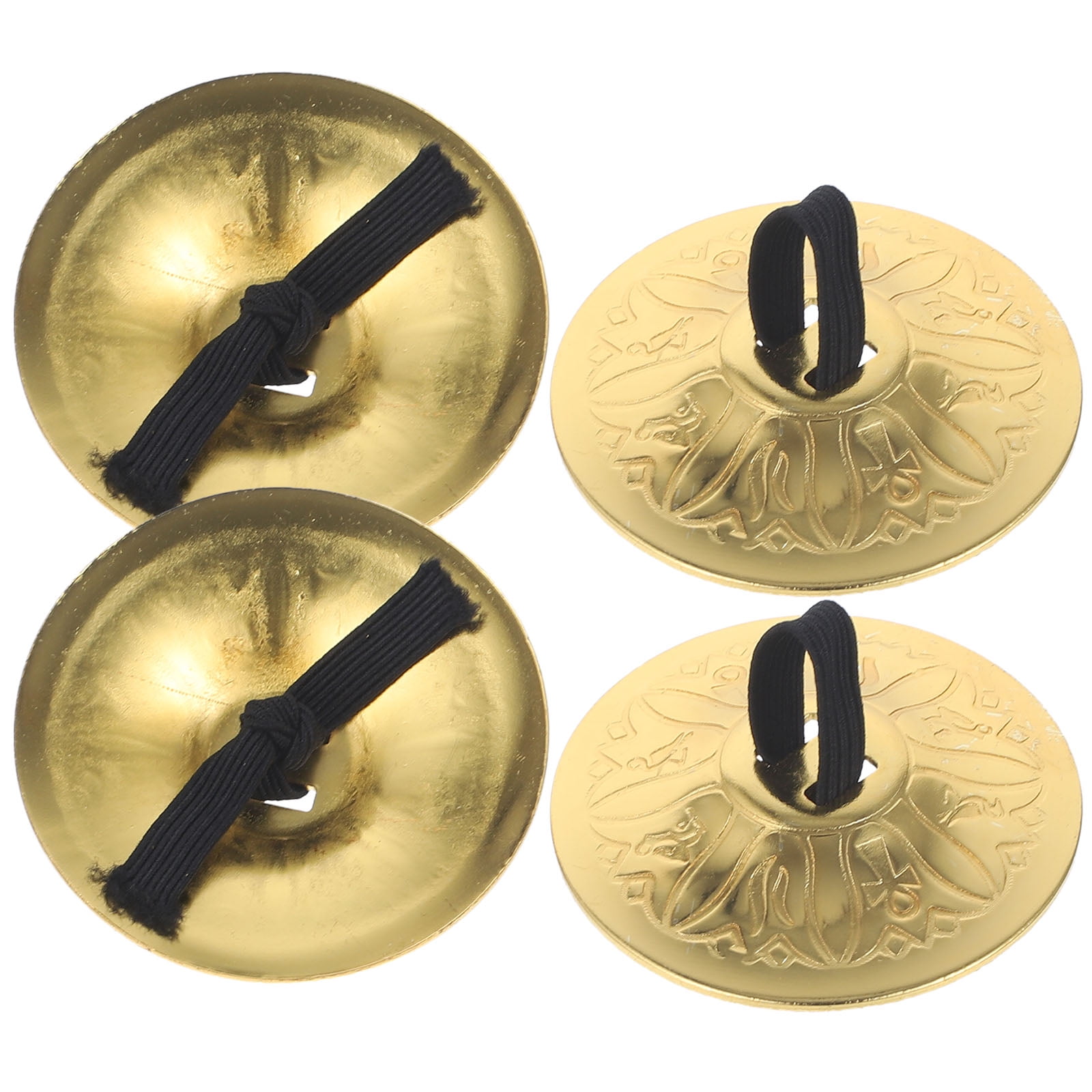 2 Pairs Finger Cymbals Belly Dancing Musical Finger Instruments Copper