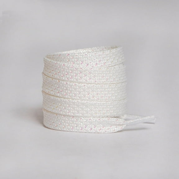 2 Pairs Flat Glitter Metallic Sparkly Shoe Laces for Sneakers, 1/2" Wide Shiny Replacement Shoelaces - 47 inch / 120 cm