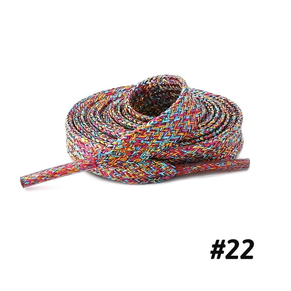 1 Pair Flat Glitter Shiny Metallic Shoe Laces, 22 Colors Colorful Sequin Shoelaces for Sneakers, Athletic Shoelaces in 3 Different Lengths