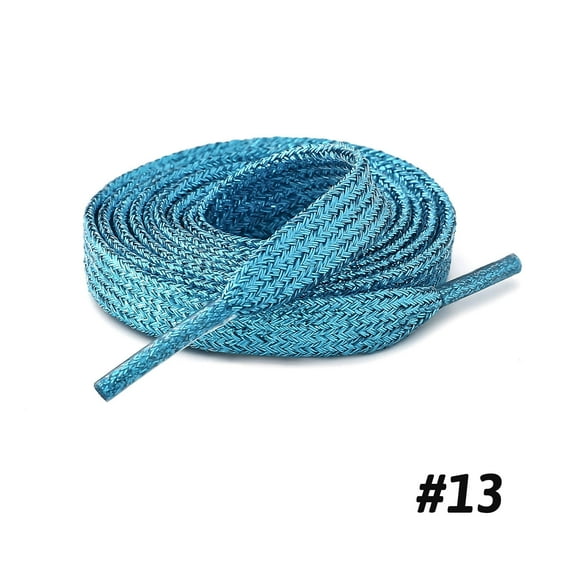 1 Pair Flat Glitter Shiny Metallic Shoe Laces, 22 Colors  Colorful Sequin Shoelaces for Sneakers, Athletic Shoelaces in 3 Different Lengths